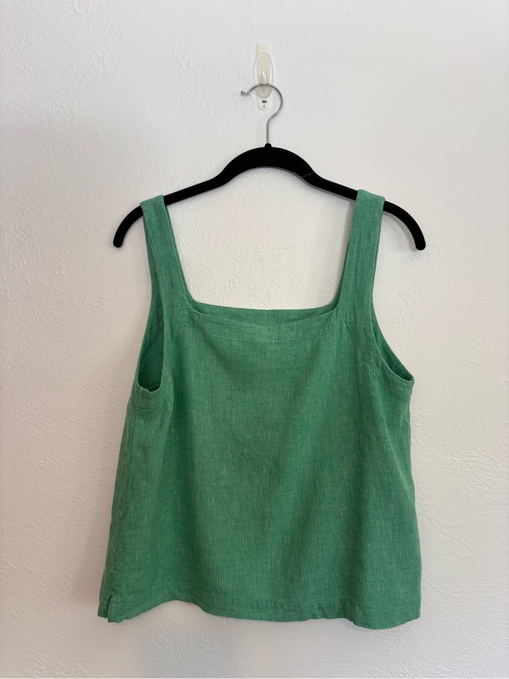 a new day Green Square-Neck Linen Tank - Picture 7 of 9